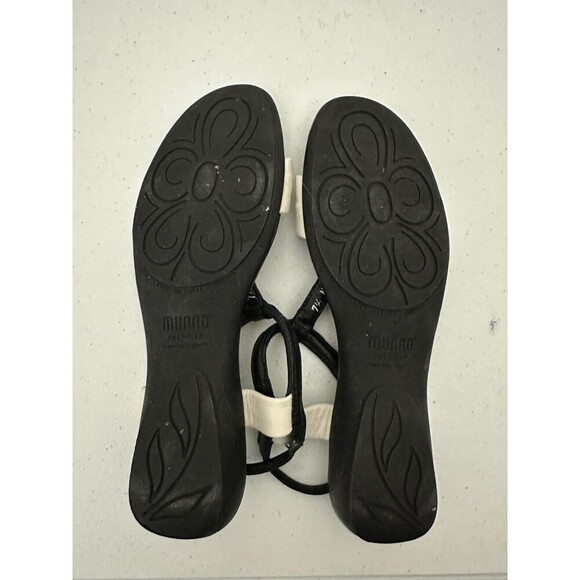 Munro‎ Faran Sandals Black Off White Women’s 7.5M Custom Made Shoes - Picture 6 of 10